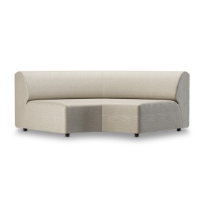 Canapea modulara ivorie din textil 208 cm Jax Round HKliving