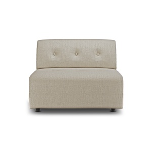Canapea modulara ivorie din textil 89 cm Vint Pure Middle HKliving