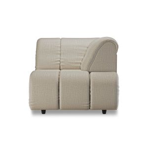 Canapea modulara ivorie din textil 98 cm Wave High Pure Right HKliving