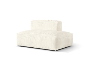 Canapea modulara ivorie din textil pentru 2 persoane Martina Monet Boucle Right Micadoni