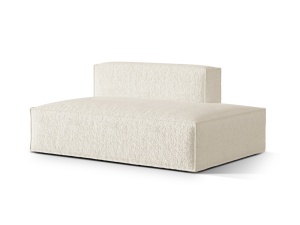 Canapea modulara ivorie din textil pentru 3 persoane Nuria Right Boucle Micadoni