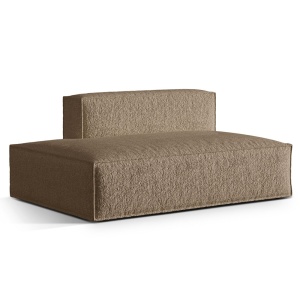 Canapea modulara maro cappuccino din textil pentru 3 persoana Nuria Boucle Micadoni