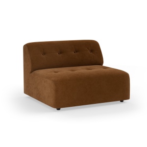 Canapea modulara maro caramel din catifea pentru 1.5 persoane Vint Middle HKliving