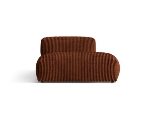Canapea modulara maro caramiziu din textil pentru 2 persoane Martina Wave Corduroy Micadoni