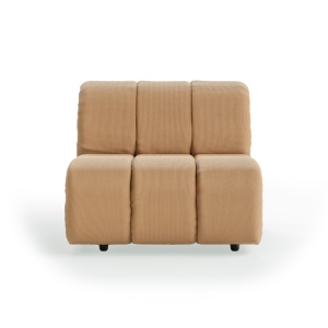 Canapea modulara maro din textil 98 cm Wave Rib Middle HKliving