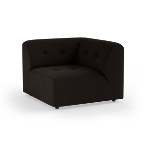 Canapea modulara maro espresso din catifea 94 cm Vint Right HKliving