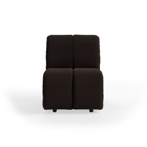 Canapea modulara maro espresso din catifea 98 cm Wave Middle Small HKliving