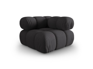 Canapea modulara maro espresso din textil pentru 1 persoana Bellis Corner 3D Micadoni