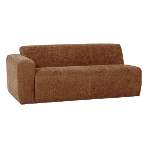 Canapea modulara maro ruginiu din textil pentru 2 persoane Mojo Base Woolly Left Woood