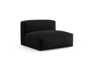 Canapea modulara neagra din textil pentru 1 persoana Martina XL Micadoni