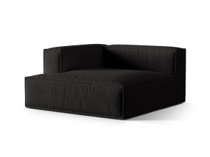 Canapea modulara neagra din textil pentru 1 persoana Nuria Left Structural Micadoni