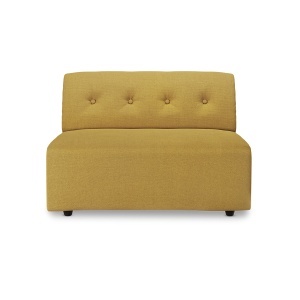 Canapea modulara ocru din textil pentru 1.5 persoane Vint Middle HKliving