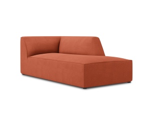 Canapea modulara rosu corai din textil pentru 2 persoane Ruby Two Right Micadoni