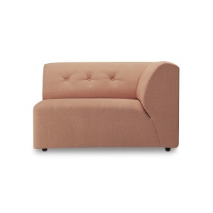 Canapea modulara roz din textil pentru 1.5 persoane Vint Right HKliving