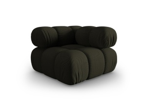 Canapea modulara verde amazon din textil pentru 1 persoana Bellis Corner 3D Micadoni