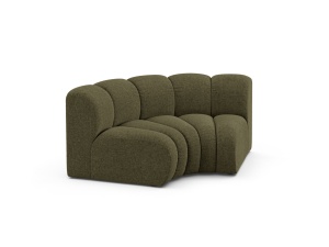 Canapea modulara verde din textil pentru 1 persoana Lupine Chenille Micadoni