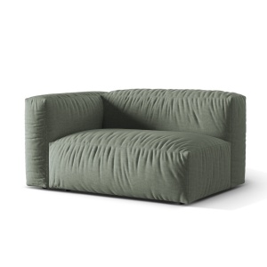 Canapea modulara verde muschi din textil pentru 1 persoana Martina L Left Micadoni