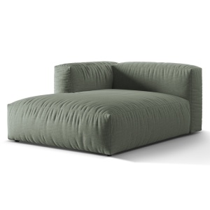 Canapea modulara verde muschi din textil pentru 1 persoana Martina Left Micadoni