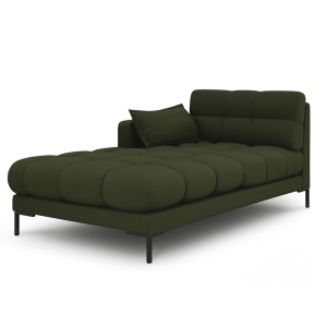 Canapea modulara verde/neagra din textil pentru 2 persoane Mamaia Left Micadoni