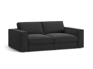 Canapea neagra din textil pentru 3 persoane Pola Micadoni