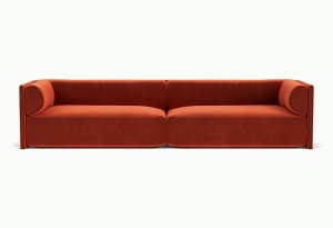 Canapea rosu sofran din textil pentru 3 persoane Bolster Royal Saffron - 183 FEST