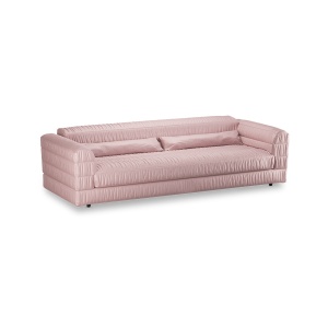 Canapea roz din textil 274 cm Kinsey HKliving