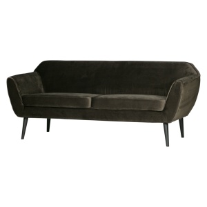 Canapea verde din catifea 187 cm Rocco Woood