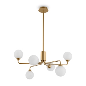 Candelabru auriu mat din metal cu 6 becuri Alexis Maytoni