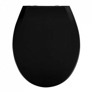 Capac pentru toaleta negru din plastic Kos Wenko