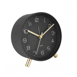 Ceas de masa rotund negru din fier 12 cm Allure Present Time