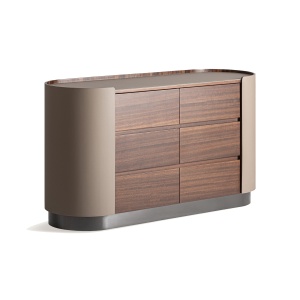 Comoda bej/maro din lemn 140 cm Kandern Vical Home
