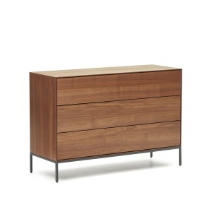 Comoda maro 110 cm Vedrana Walnut Kave Home