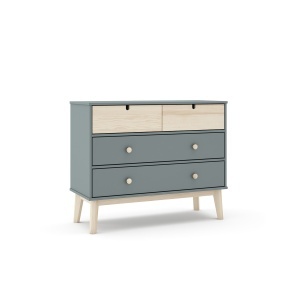Comoda maro/kaki din lemn 100 cm Estefania The Home Collection