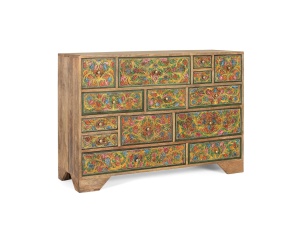 Comoda maro/multicolora din lemn 116 cm Jungle Giner y Colomer