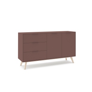 Comoda maro teracota din lemn 140 cm Campus The Home Collection