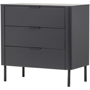 Comoda neagra din lemn 94 cm Gunnar Woood