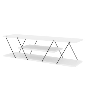 Comoda TV alba/neagra 120 cm Canaz v2 The Home Collection