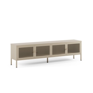 Comoda TV bej nisipiu din metal 160 cm Fayna 4D The Home Collection