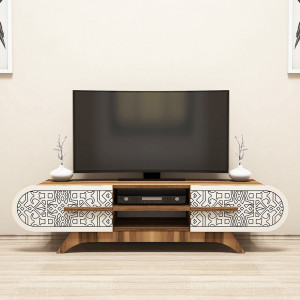 Comoda TV crem/maro 145 cm Defne The Home Collection