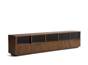 Comoda TV din lemn maro 242 cm Helvine Kave Home