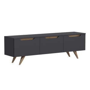 Comoda TV gri antracit 150 cm Prag The Home Collection