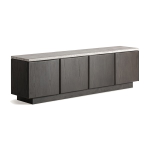 Comoda TV gri/maro din lemn 221 cm Rignac Vical Home