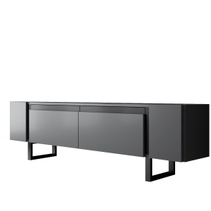 Comoda TV gri /neagra 180 cm Yildiz The Home Collection