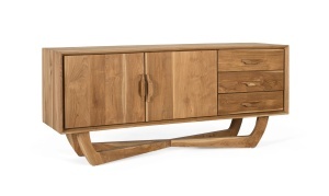 Comoda TV maro din lemn 150 cm Nova Giner y Colomer