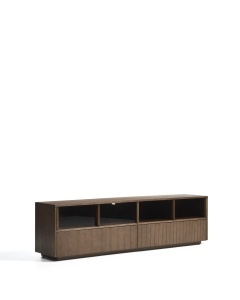 Comoda TV maro din lemn 200 cm Helvine Walnut 4/2 Kave Home