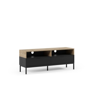Comoda TV maro/neagra din metal 140 cm Marion The Home Collection