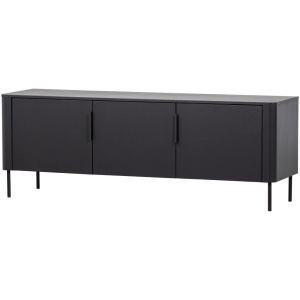 Comoda TV neagra din lemn 154 cm Gunnar Woood