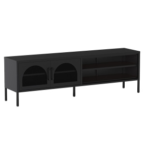Comoda TV neagra din metal 160 cm Diora Quiet Object