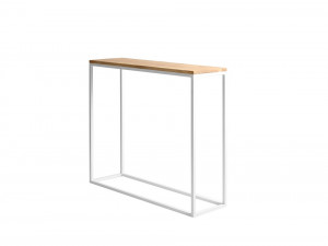 Consola alba din metal si lemn 100 cm Julita Custom Form