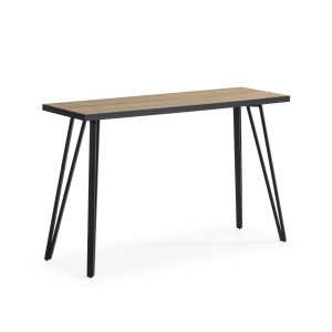 Consola maro/neagra din metal 120 cm Sindi The Home Collection
